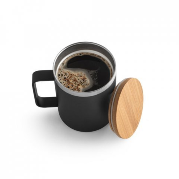 Copo em Inox com Tampa em Bambu 420ml - RBS94276 - Image 3