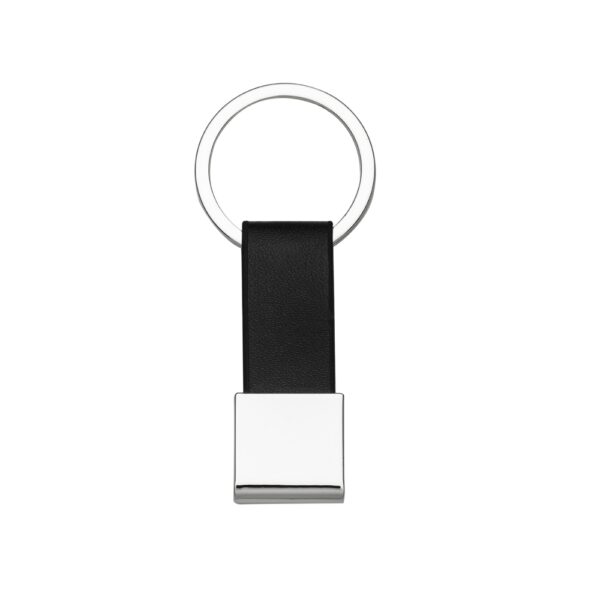 Chaveiro de metal c/ couro