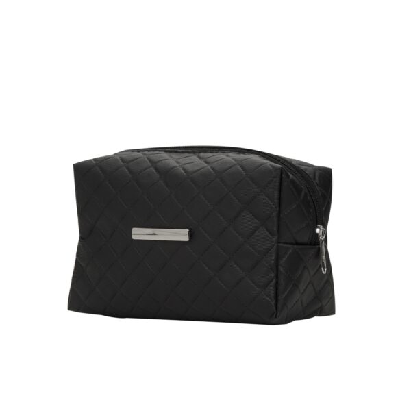 Necessaire puff matelassê c/ detalhe prata