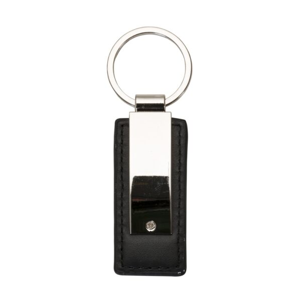 Chaveiro metal com couro