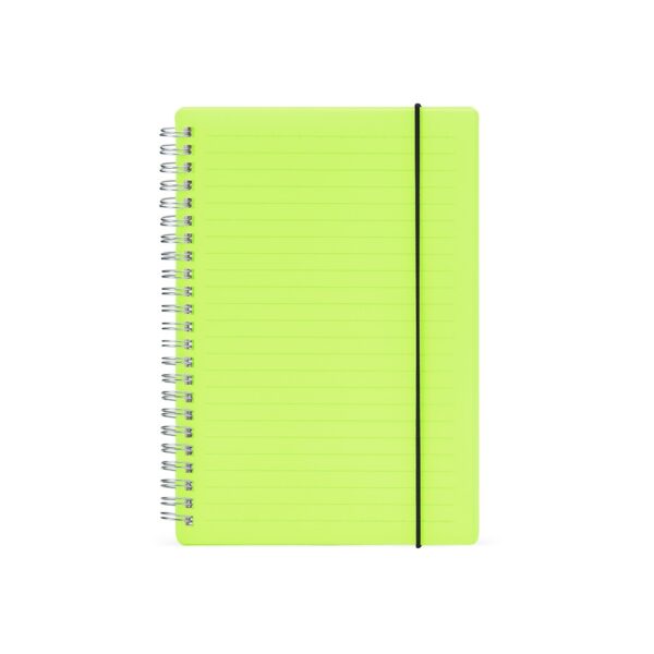 Caderno com capa plástica