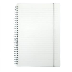 Caderno com capa plástica