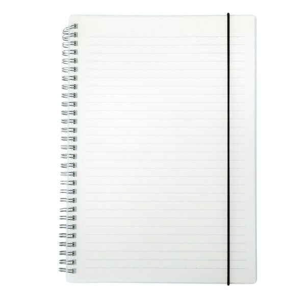 Caderno com capa plástica
