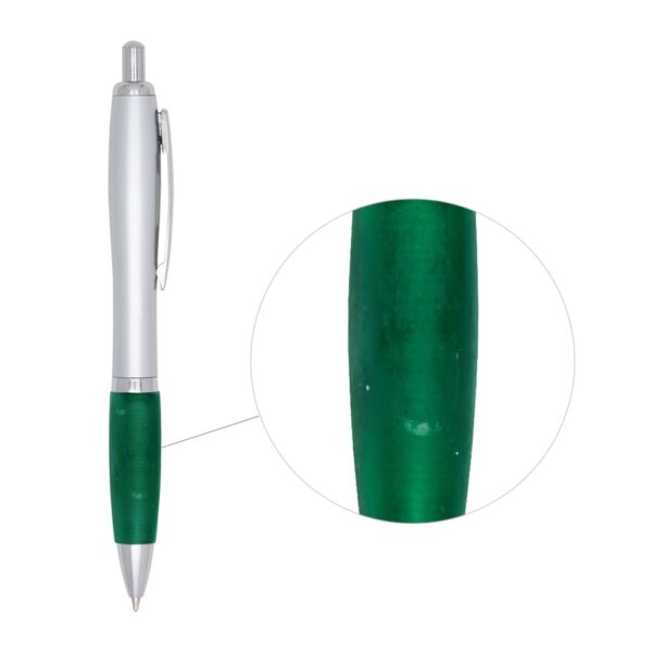 Caneta plástica c/ det emborrachado