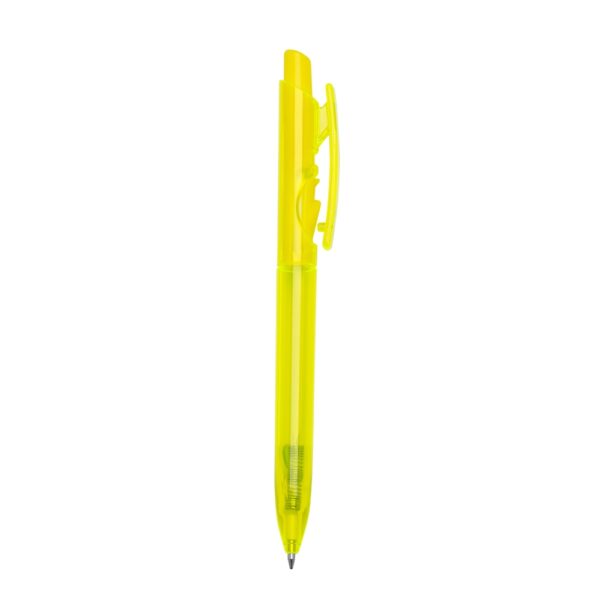 Caneta plástica fluorescente