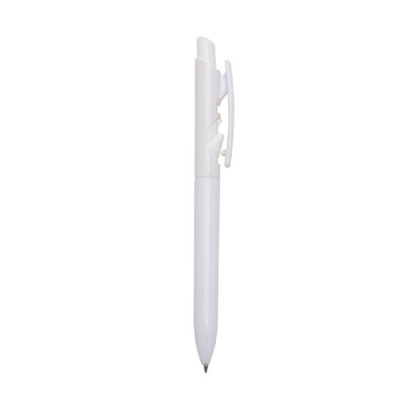 Caneta plástica leitosa