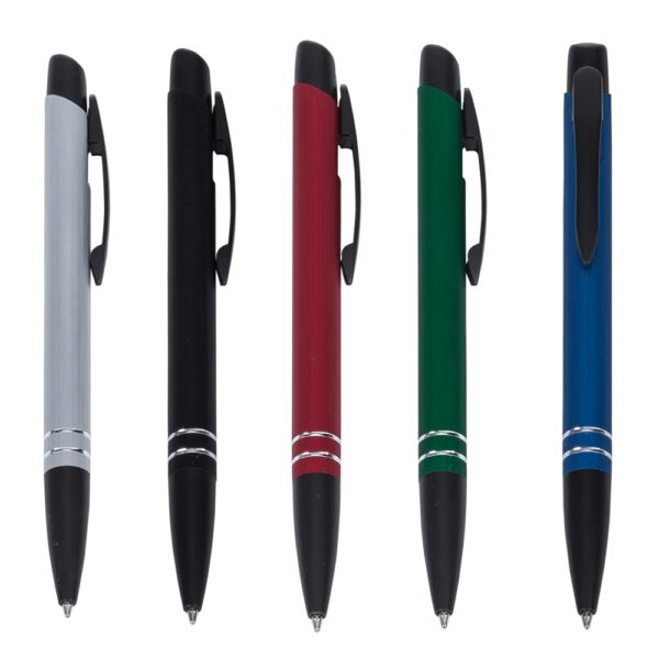 Caneta semi - metal c/ 2 aneis