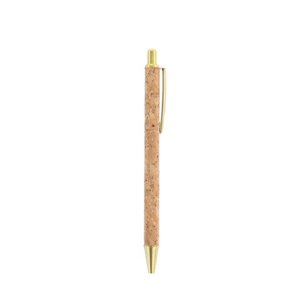 Caneta metal e cortiça