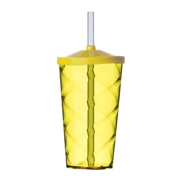 Copo ps 550 ml c/ tampa e canudo