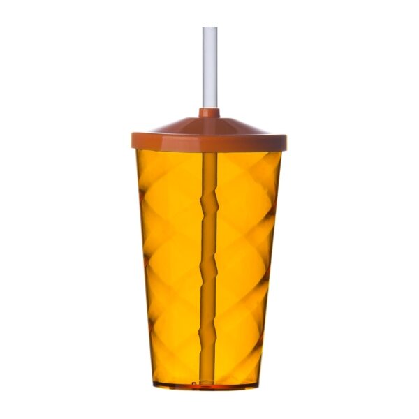 Copo ps 550 ml c/ tampa e canudo