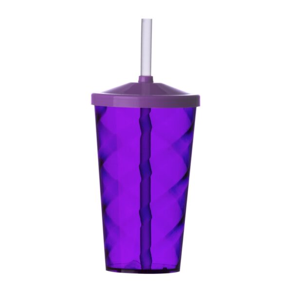 Copo ps 550 ml c/ tampa e canudo