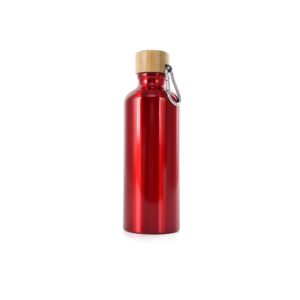 Garrafa alumínio 500ml tampa bambu