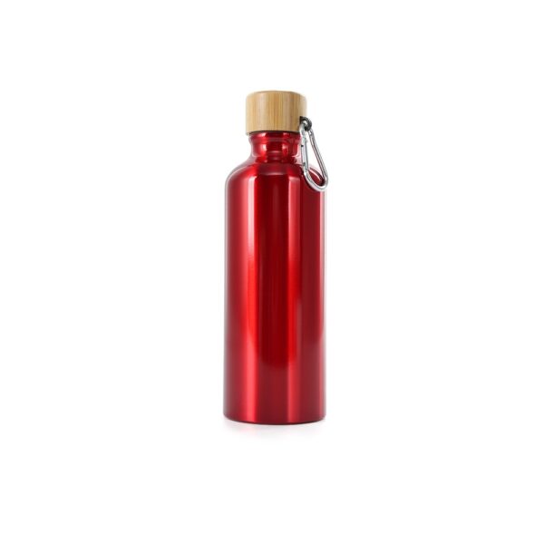 Garrafa alumínio 500ml tampa bambu