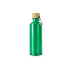 Garrafa alumínio 500ml tampa bambu