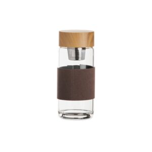 Garrafa em vidro borossilicato 400ml com infusor
