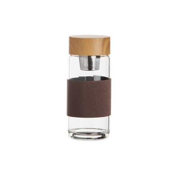Garrafa em vidro borossilicato 400ml com infusor
