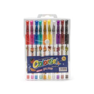 Kit canetinhas gel coloridas c/ 10