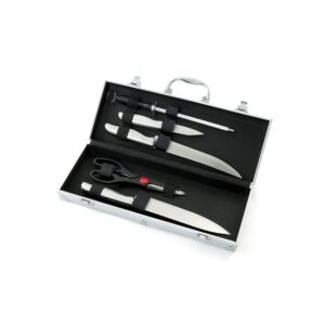 Kit churrasco c/ 5 peças na maleta