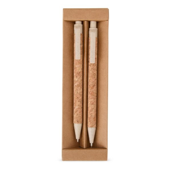 Kit ecológico caneta e lapiseira cortiça