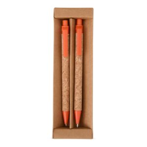 Kit ecológico caneta e lapiseira cortiça