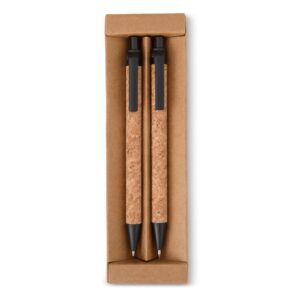 Kit ecológico caneta e lapiseira cortiça