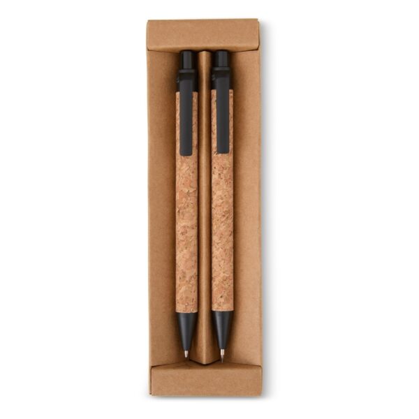 Kit ecológico caneta e lapiseira cortiça