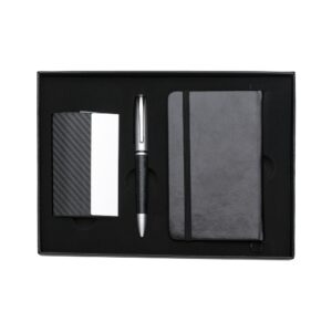 Kit caneta e caderneta tipo moleskine
