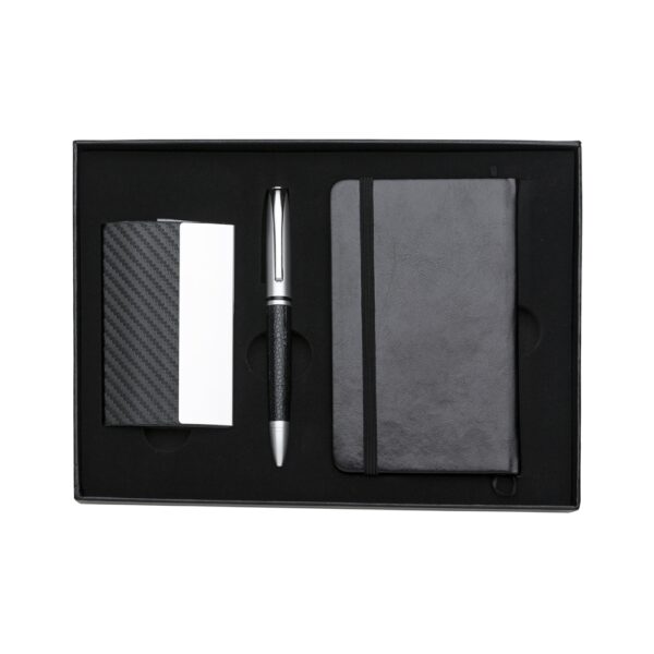 Kit caneta e caderneta tipo moleskine