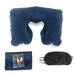 Kit travesseiro inflav tapa olho e prot auricular