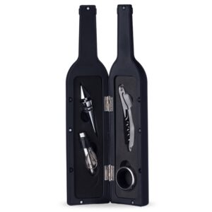 Kit vinho plástico resistente 4 peças  formato garrafa