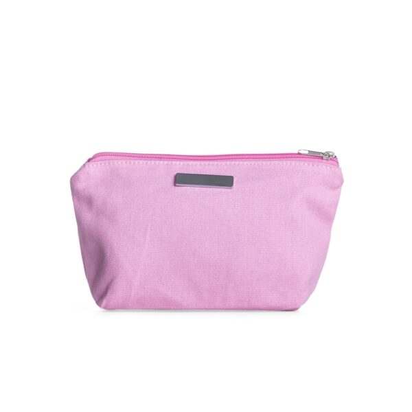Necessaire de lona com plaquinha