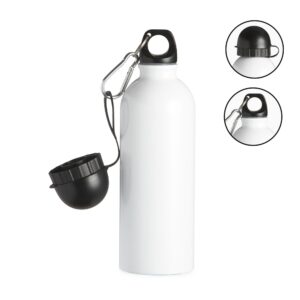 Squeeze inox 500ml c/ bico e mosquetão