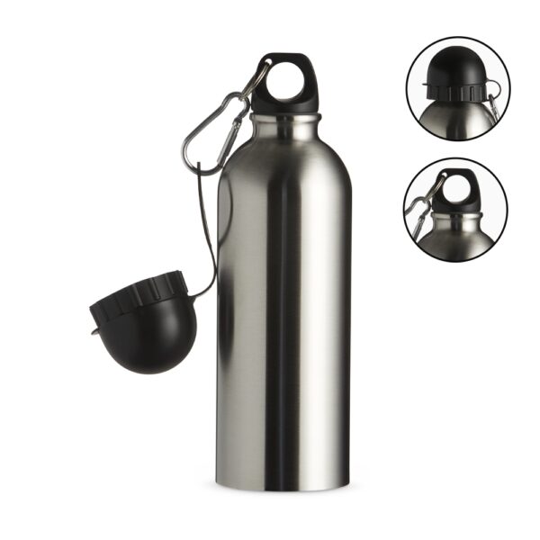 Squeeze inox 500ml c/ bico e mosquetão