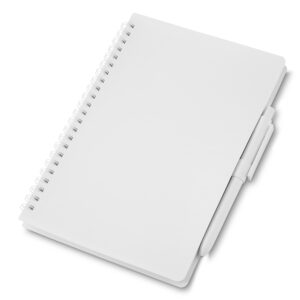 Caderno de anot. c/ caneta anti-bacteria