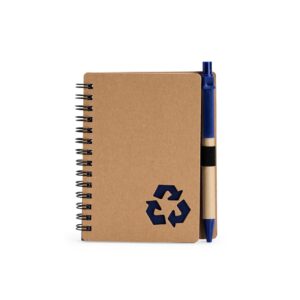 Caderno ecológico com caneta