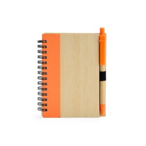Caderno ecológico com caneta