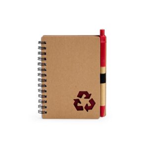 Caderno ecológico com caneta
