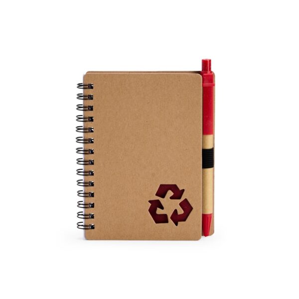 Caderno ecológico com caneta