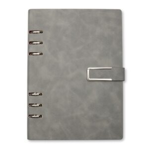 Caderno fichário pu