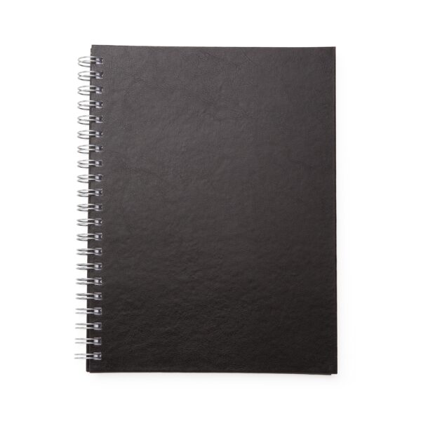 Caderno c/ capa de couro sintético 21 x 28 cm
