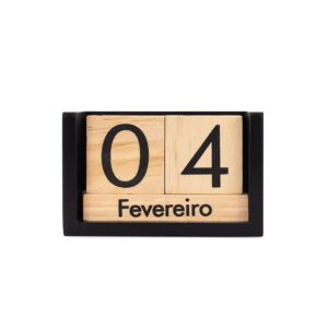 Calendário permanente madeira