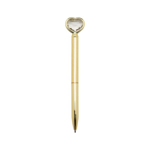 Caneta metal coração