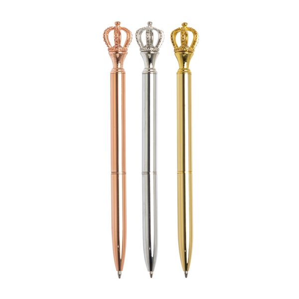 Caneta metal coroa