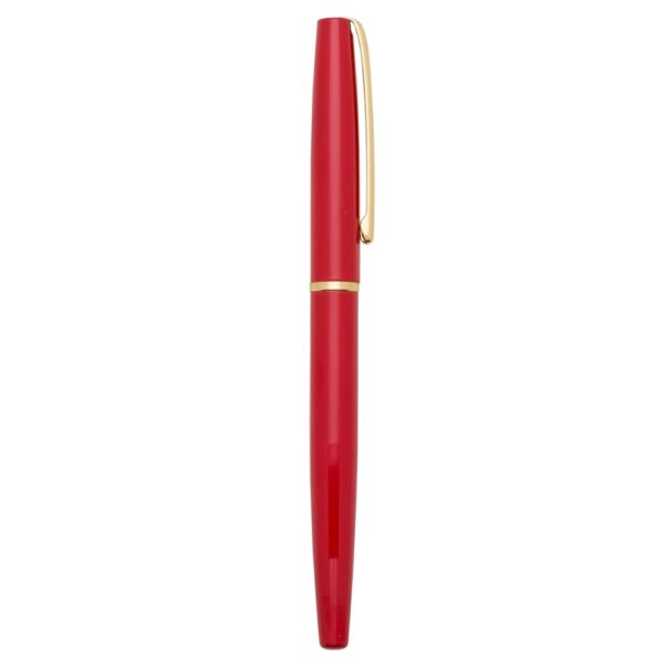 Caneta roller de metal c/ 1 anel