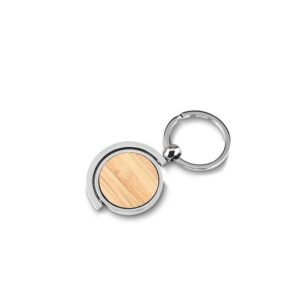 Chaveiro metal detalhe bambu