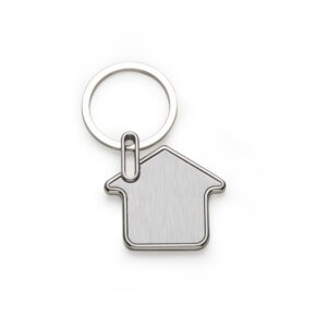 Chaveiro de metal formato casa