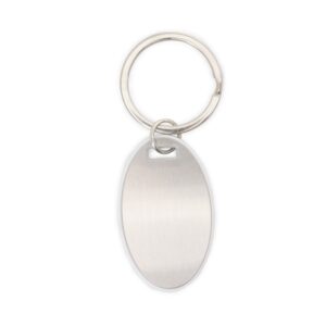 Chaveiro oval plastico/metal