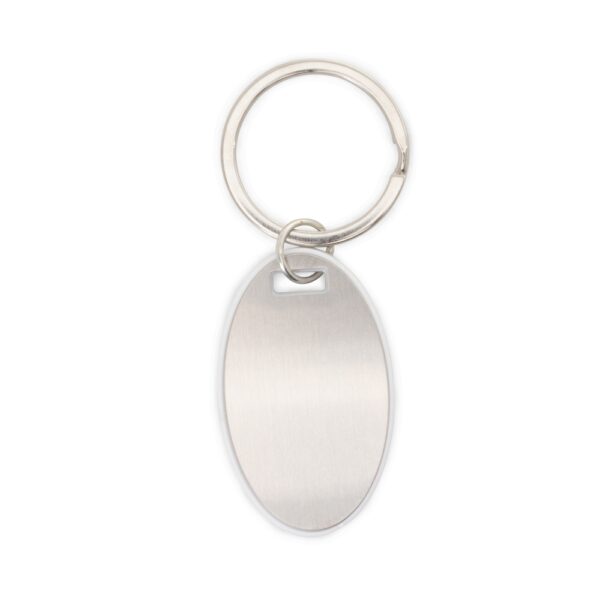 Chaveiro oval plastico/metal