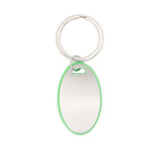 Chaveiro oval plastico/metal