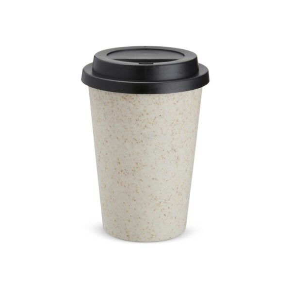 Copo fibra de arroz c/ tampa 450ml